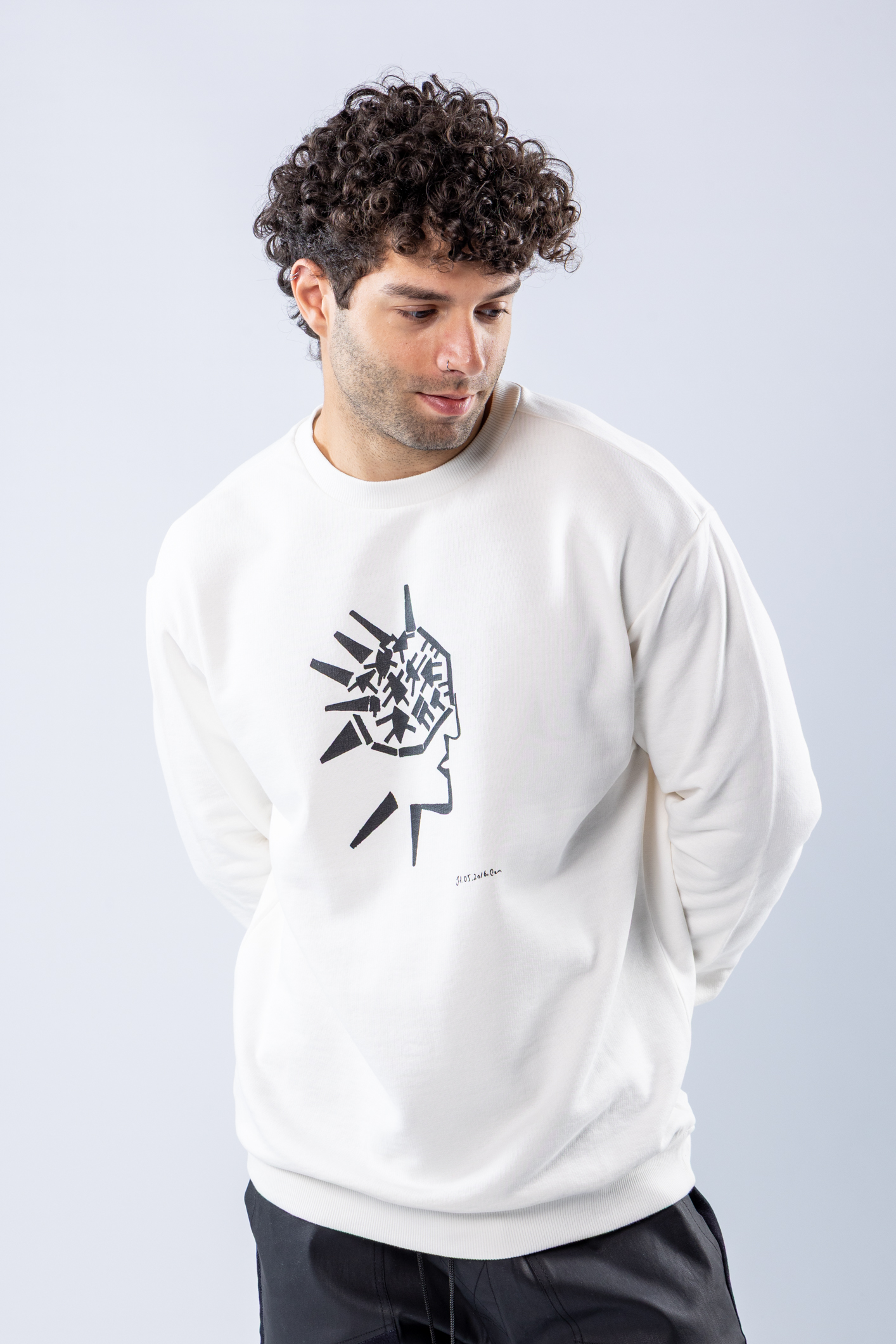 Bluză regular Off-white – imagine 3