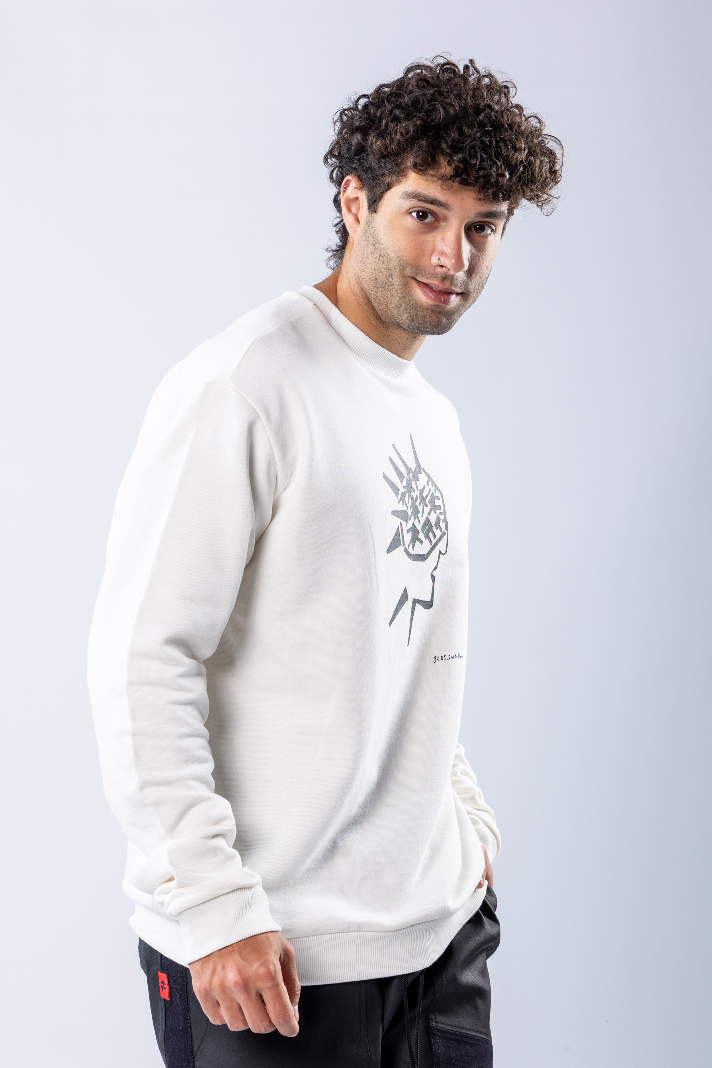 Bluză regular Off-white – imagine 4