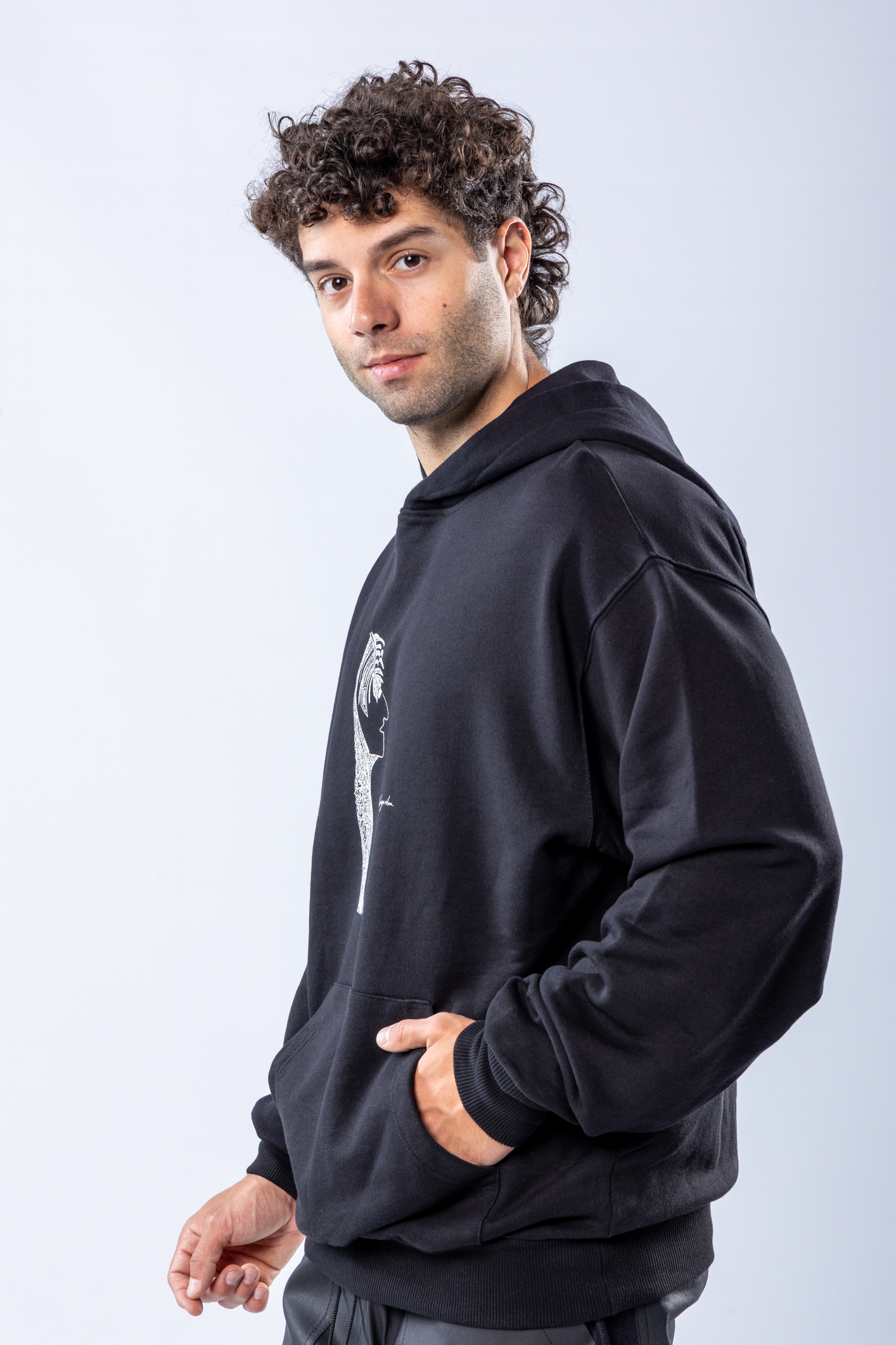 Hanorac regular Negru – imagine 2