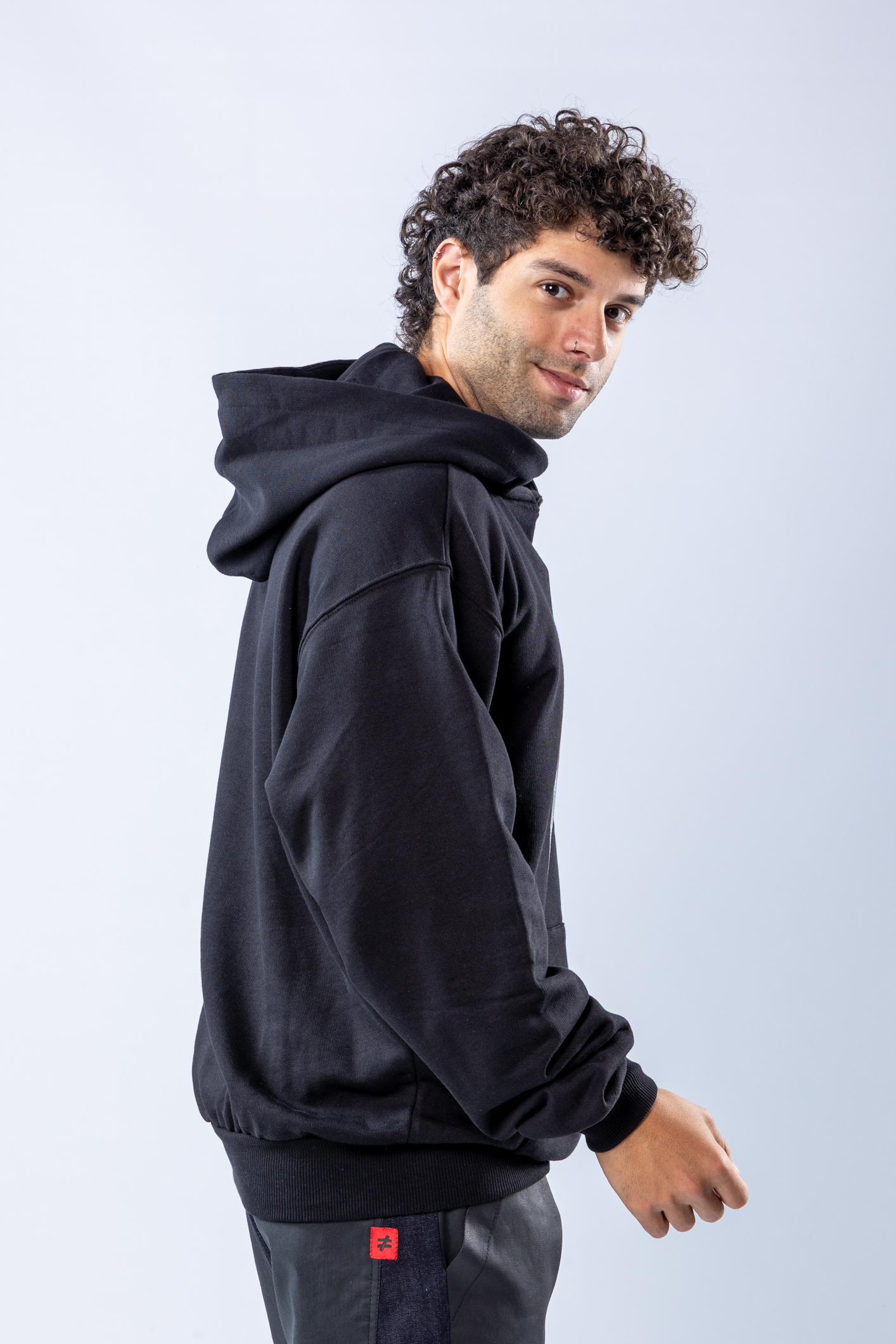 Hanorac regular Negru – imagine 8
