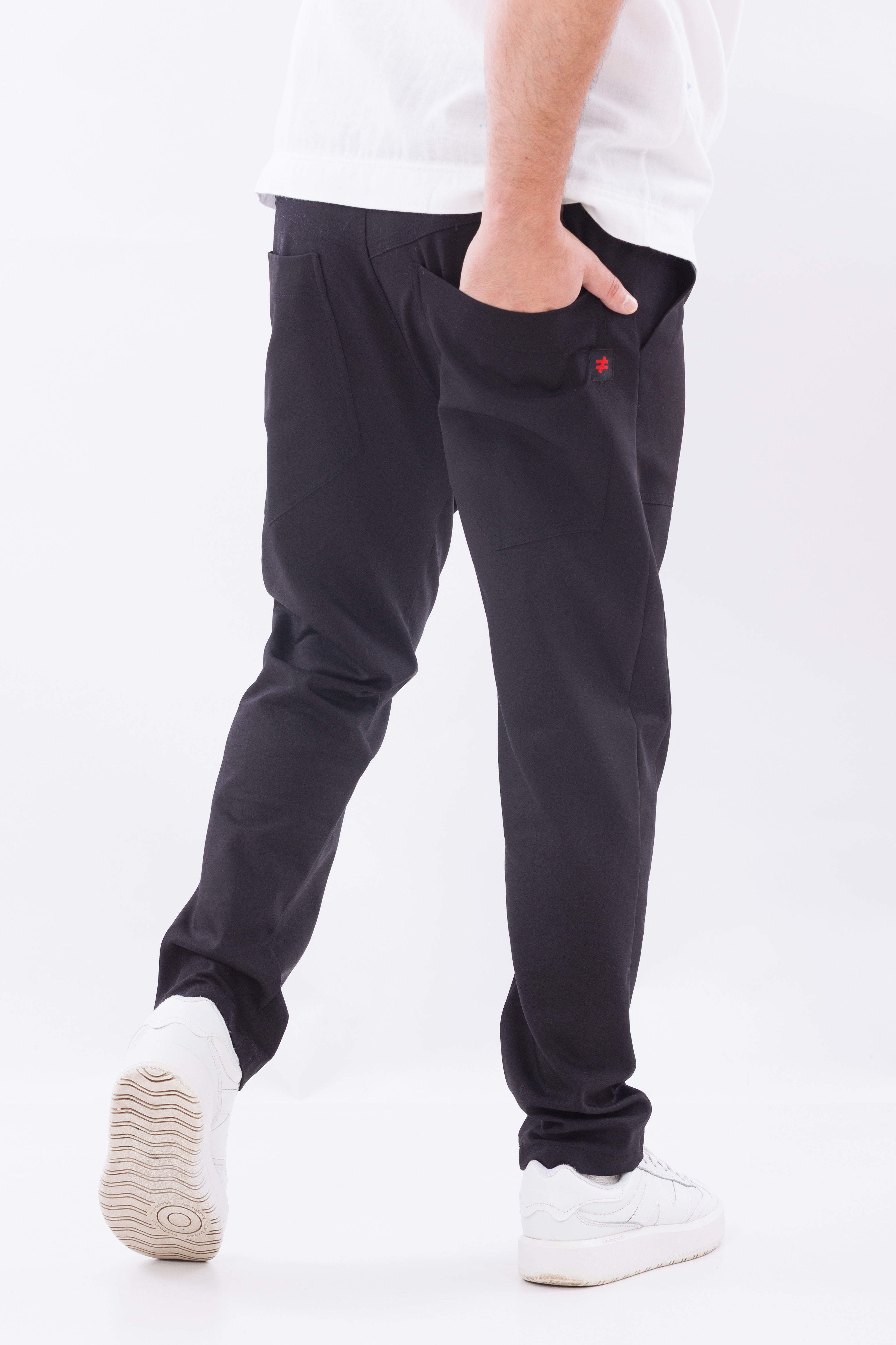 Pantaloni lungi negri Relaxed Streetwear – imagine 11