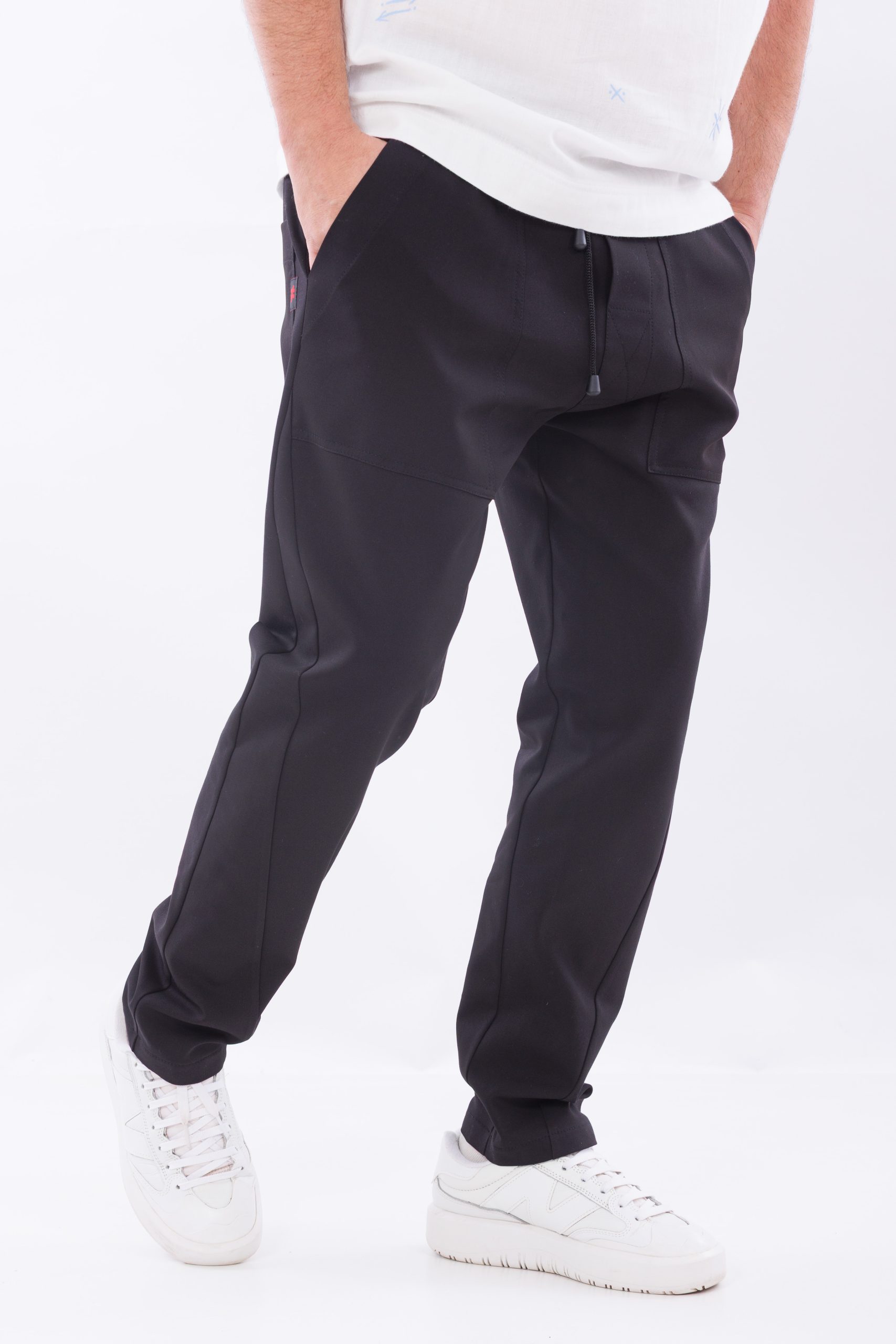Pantaloni lungi negri Relaxed Streetwear – imagine 6