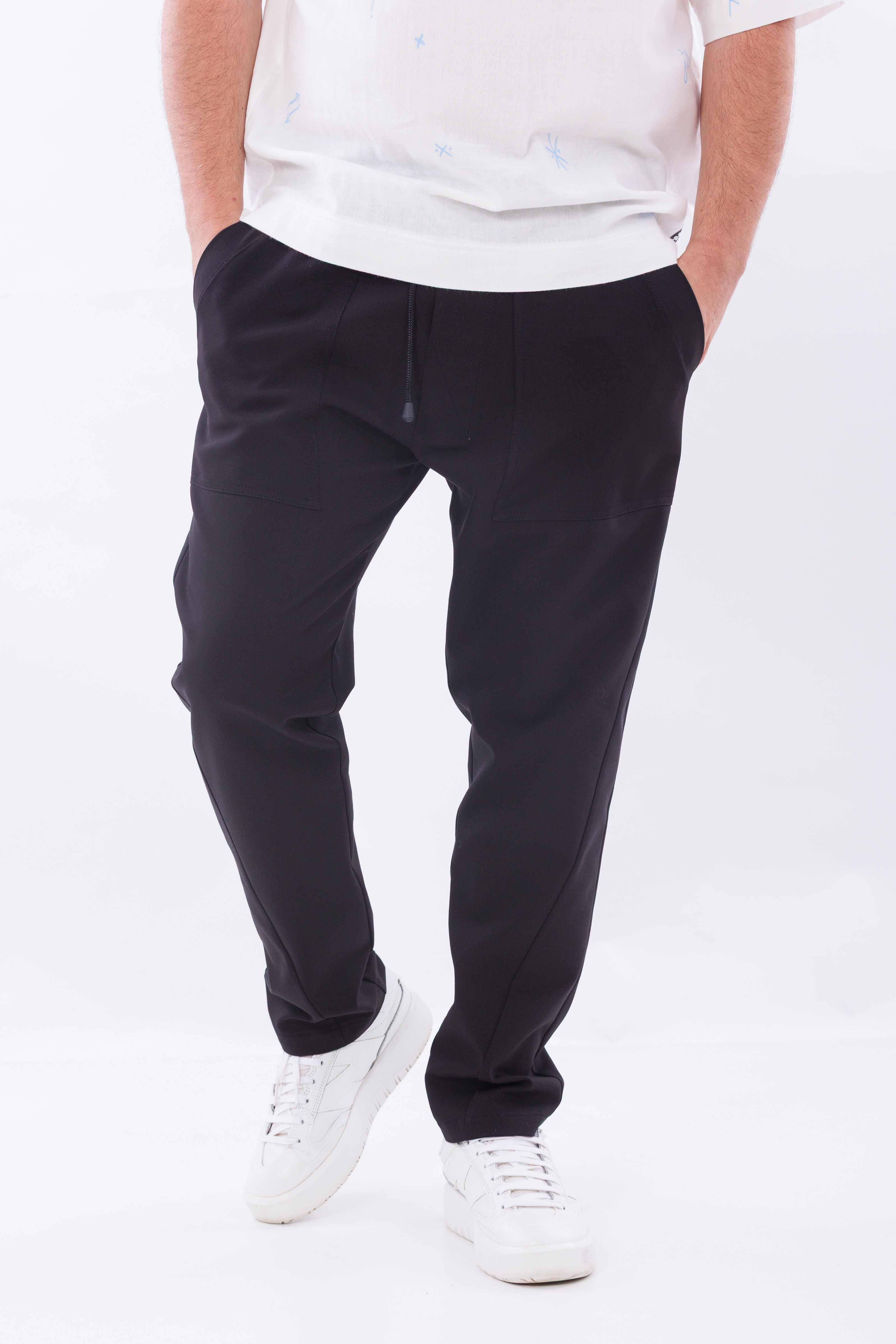 Pantaloni lungi negri Relaxed Streetwear – imagine 9