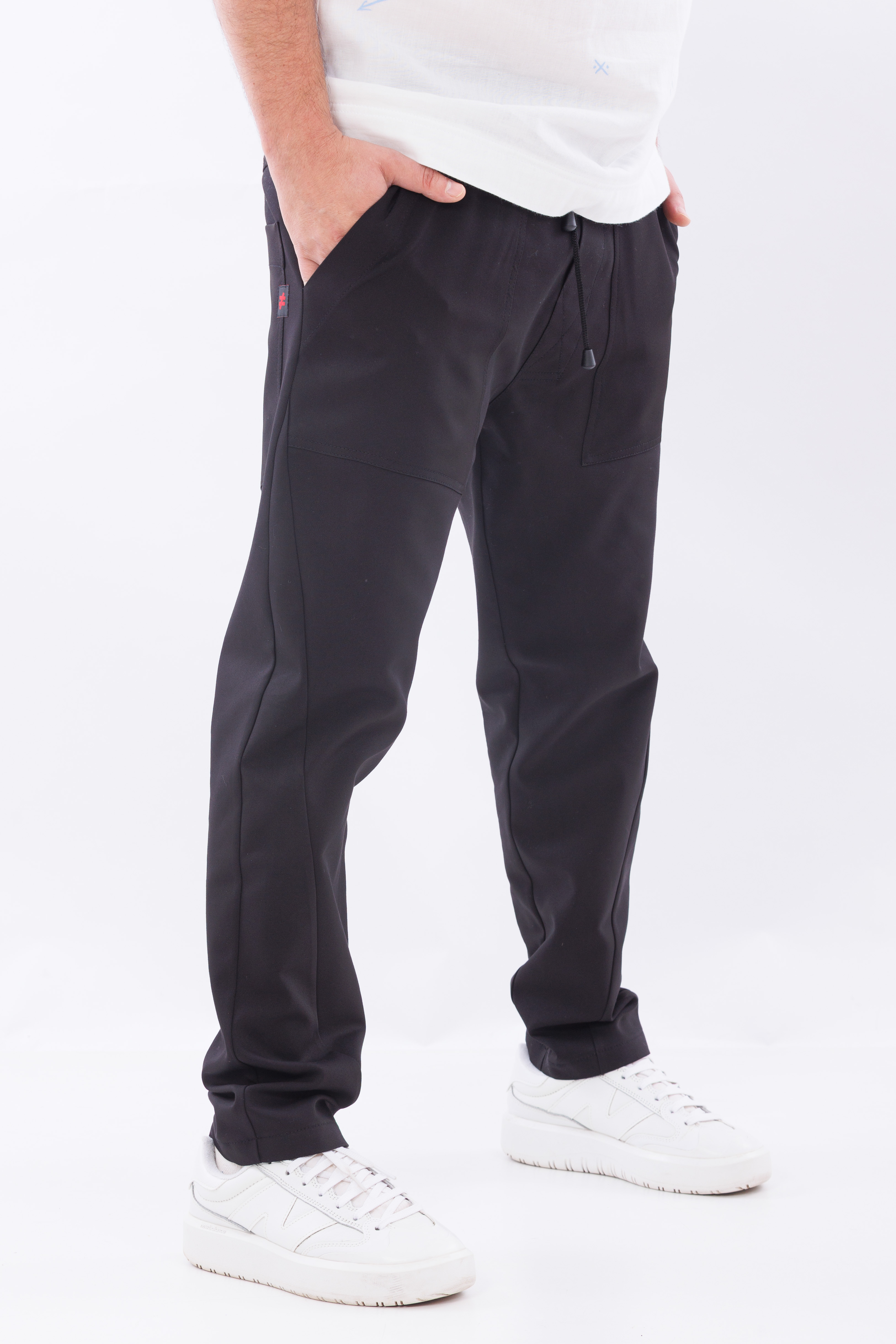 Pantaloni lungi negri Relaxed Streetwear – imagine 15