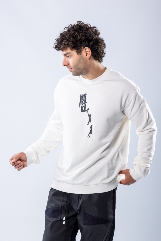 Bluză regular Off-white – imagine 3