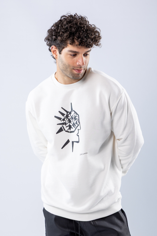 Bluză regular Off-white – imagine 3
