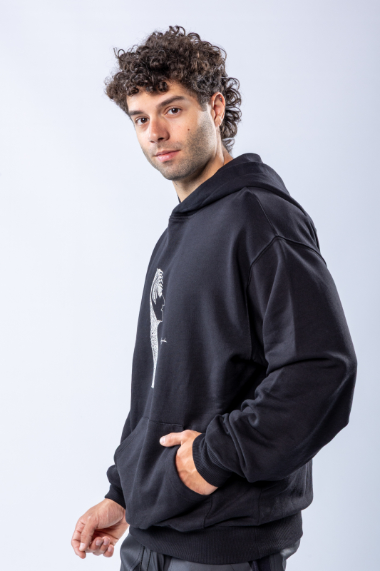 Hanorac regular Negru – imagine 2