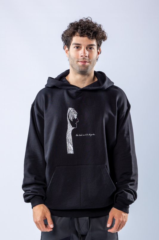 Hanorac regular Negru – imagine 10