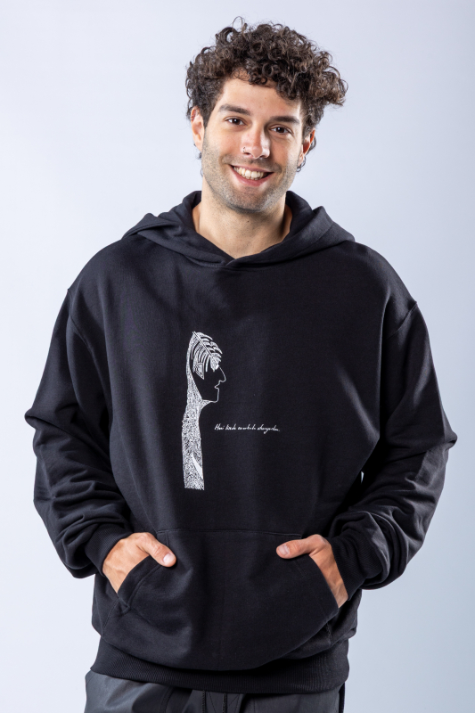 Hanorac regular Negru – imagine 1