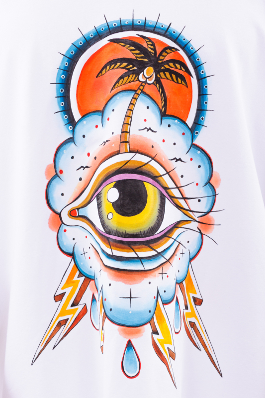 Tricou alb oversize Inner Eye – imagine 11