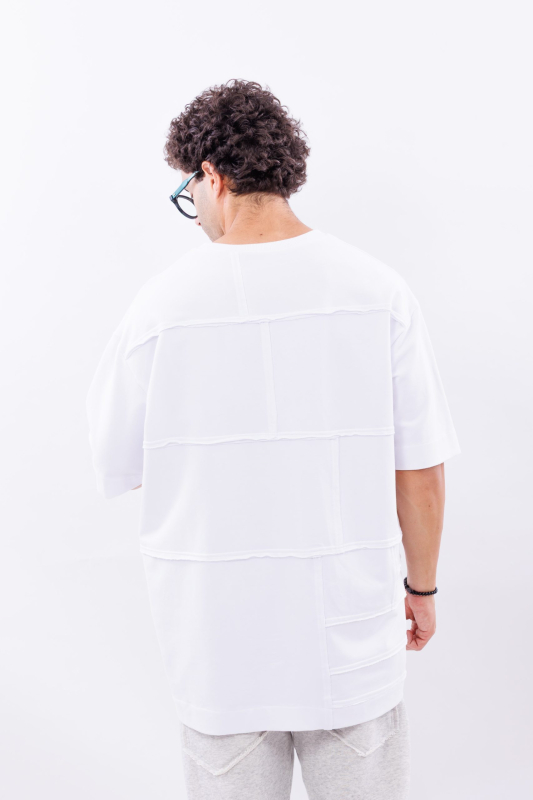 Tricou alb oversize Inner Eye – imagine 3