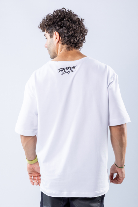 Tricou oversize Alb – imagine 5