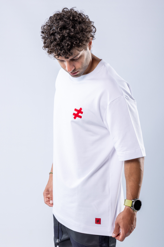 Tricou oversize Alb – imagine 6