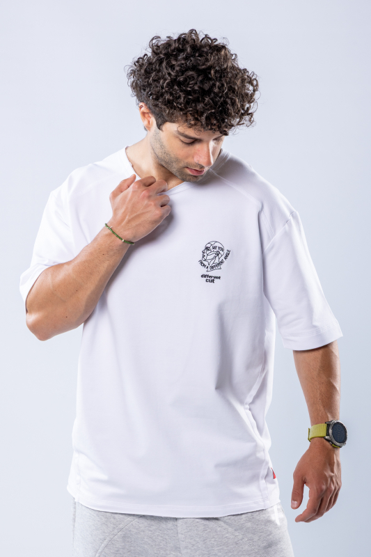 Tricou oversize Alb – imagine 4
