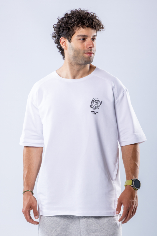 Tricou oversize Alb – imagine 2