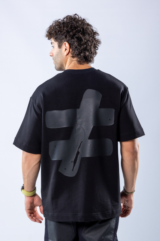 Tricou oversize Negru – imagine 4