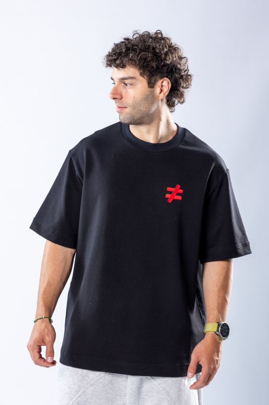 Tricou oversize Negru – imagine 1