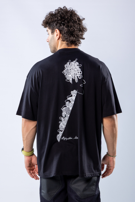 Tricou oversize Negru – imagine 5