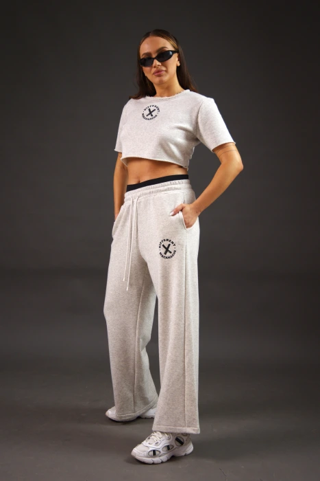 Pantaloni lungi oversize fete Macanache X DifferentCut – Gri (5)