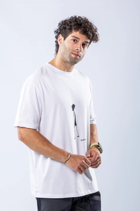 Tricou regular Alb