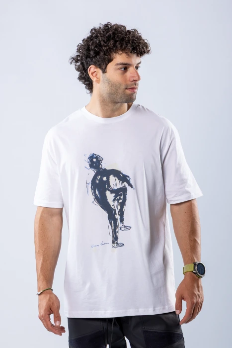 Tricou regular Alb – Alb
