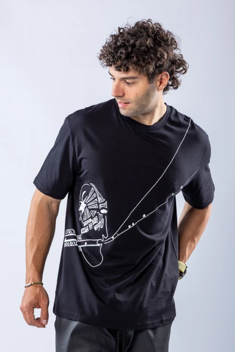 Tricou regular Negru