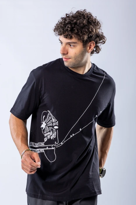 Tricou regular Negru