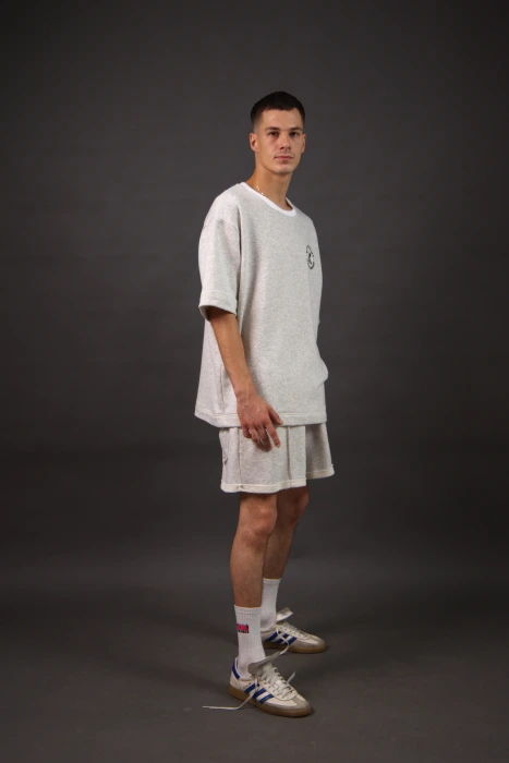 Tricou unisex oversize cu patent la gat  - Macanache X DifferentCut