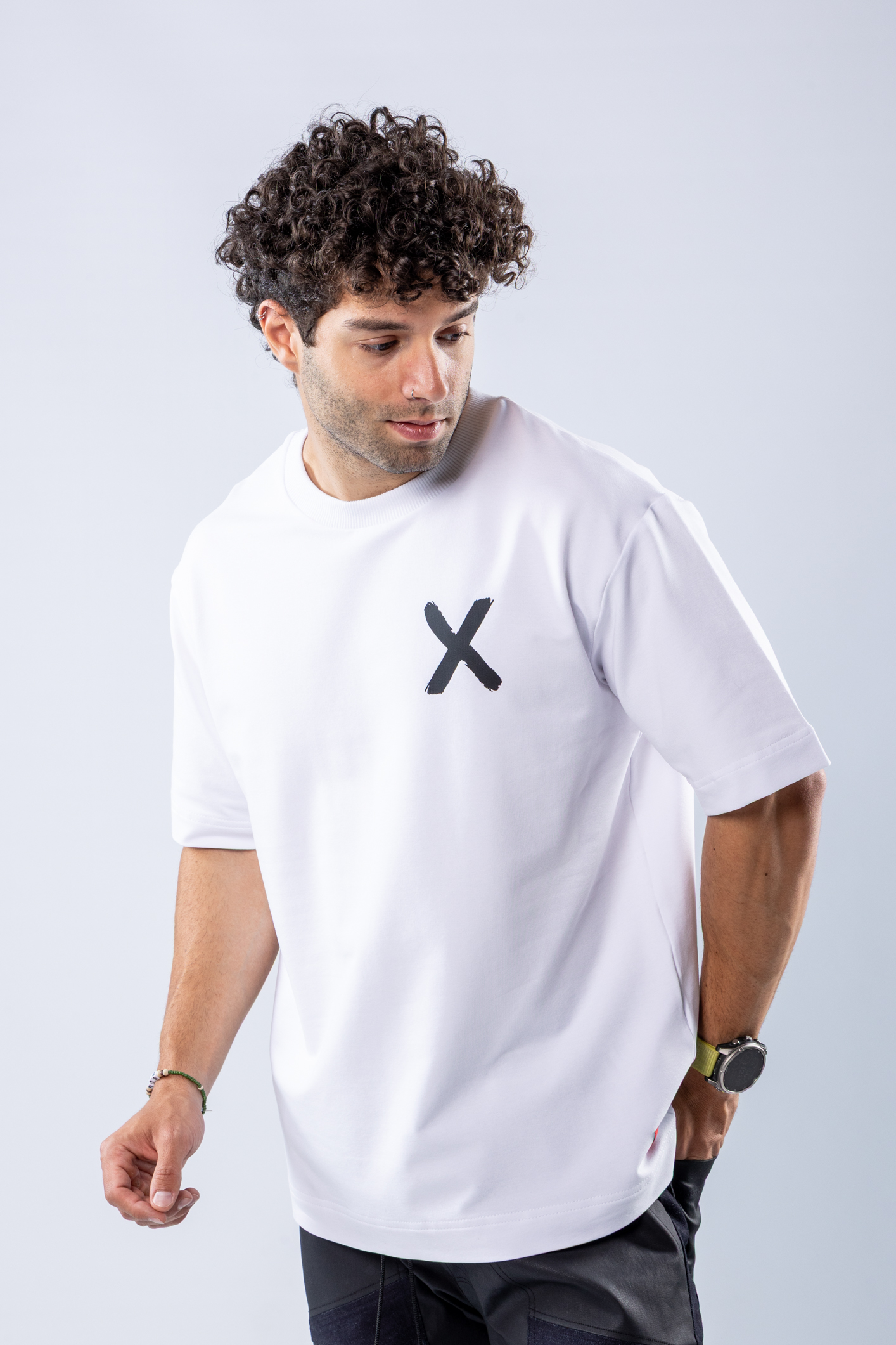 Tricou oversize Alb – imagine 3
