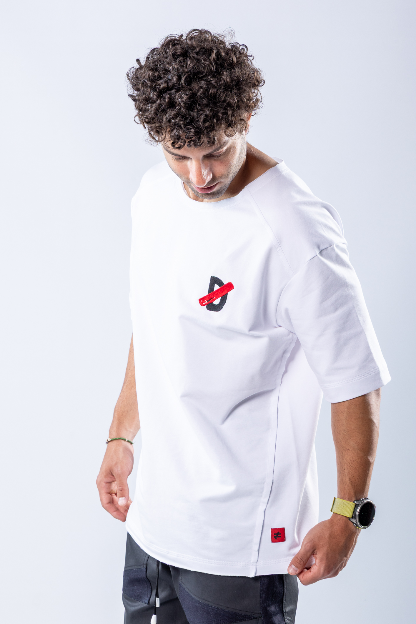 Tricou oversize Alb – imagine 3