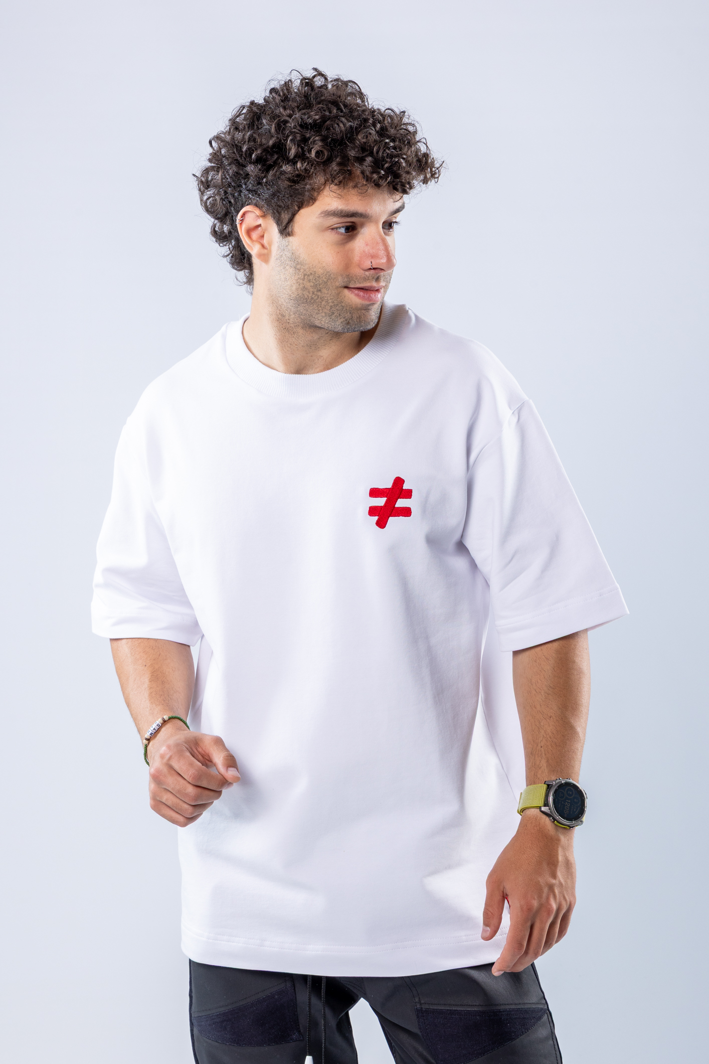 Tricou oversize Alb – imagine 3