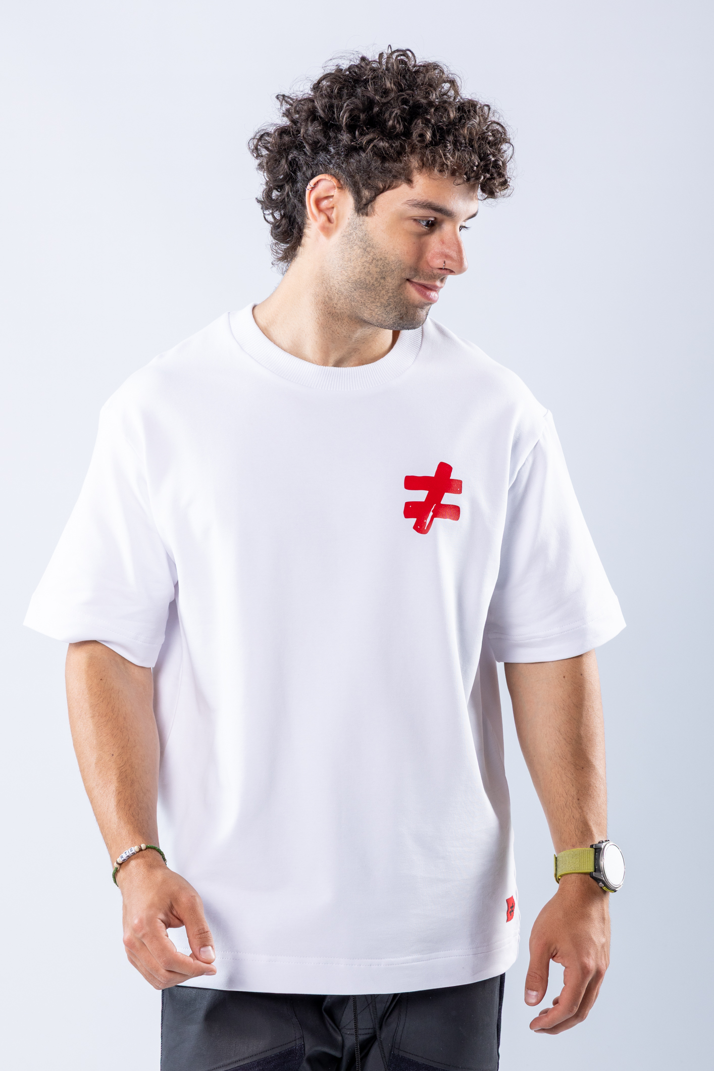 Tricou oversize Alb – imagine 3