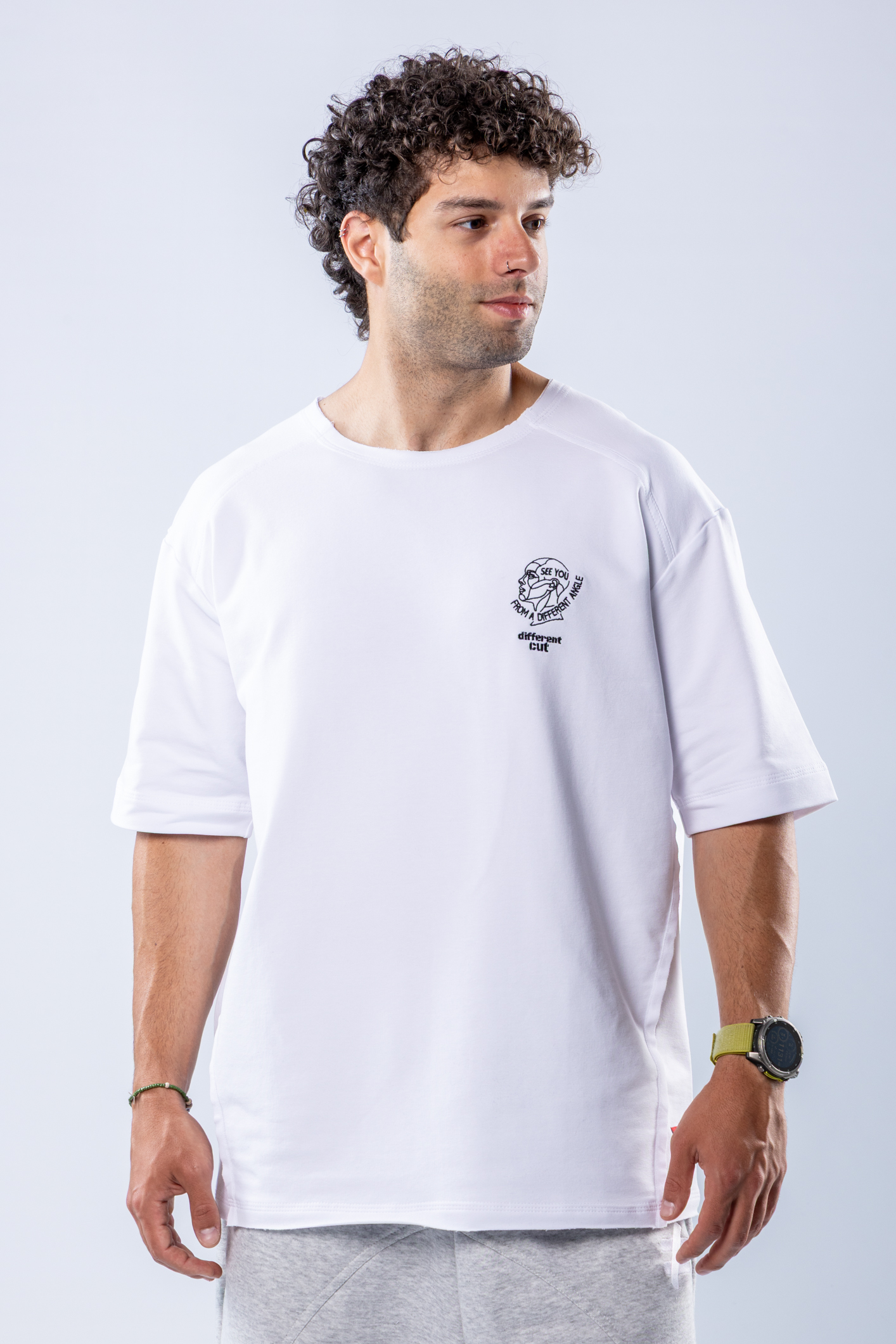 Tricou oversize Alb – imagine 2