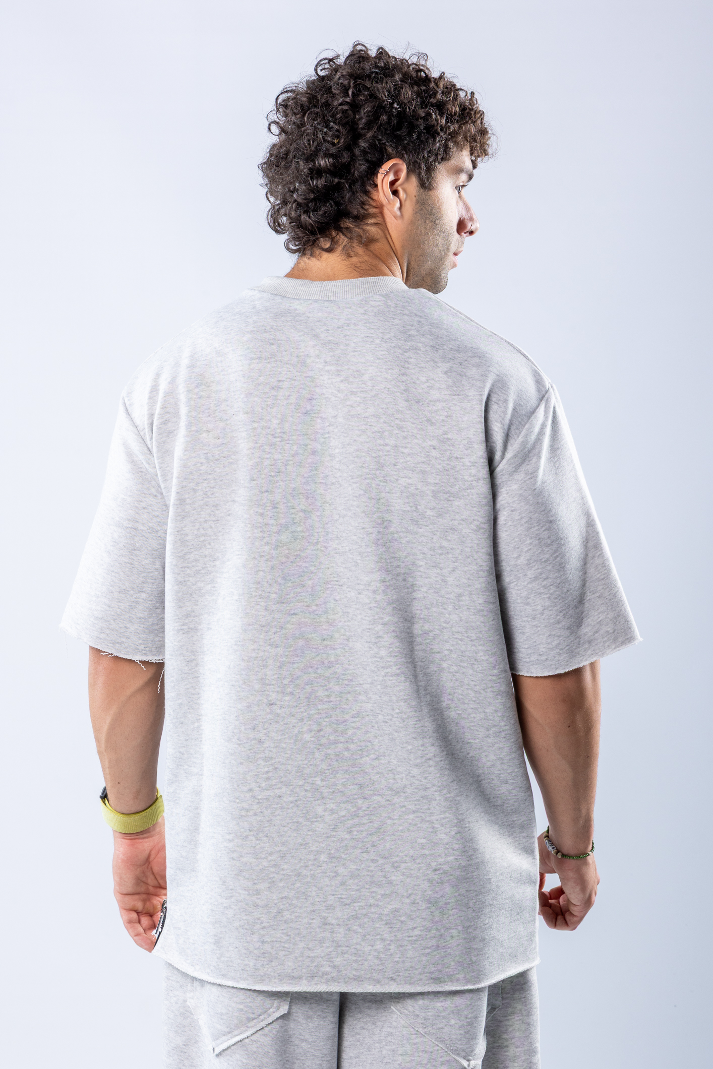 Tricou oversize Gri melanj – imagine 4