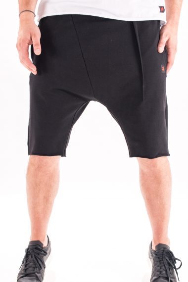 Pantaloni short soft black cotton