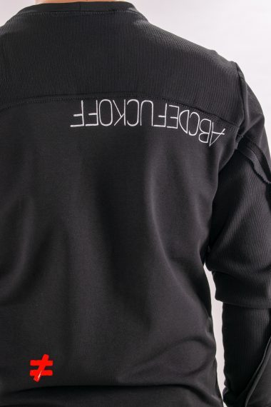 Bluza black cotton Different paint