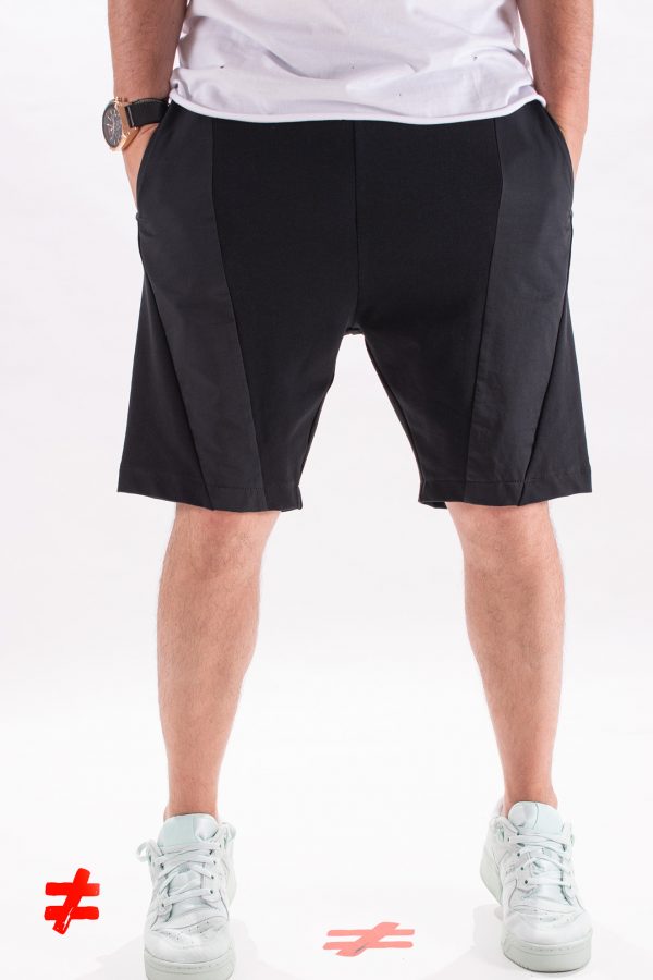 Pantaloni short black cotton