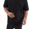 Tricou black huge pocket oversize