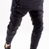Pantaloni black slim colored drops Pantaloni black slim colored drops