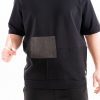 Tricou black oversize denim patch Tricou black oversize denim patch