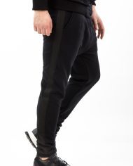 Pantaloni cotton long black stripe