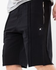 Pantaloni short black zipper pocket