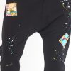 Pantaloni black cotton pop art Pantaloni black cotton pop art