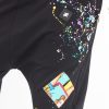 Pantaloni black cotton pop art Pantaloni black cotton pop art