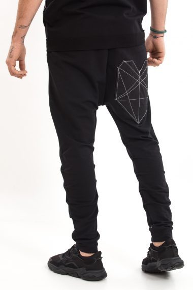 Pantaloni black reflective lines