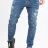 Blugi slim washed blue drops Blugi slim washed blue drops