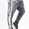 Blugi baggy grey painted white Blugi baggy grey painted white