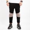 Pantaloni black slim knee insertion