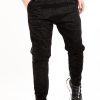 Blugi black textured denim Blugi black textured denim
