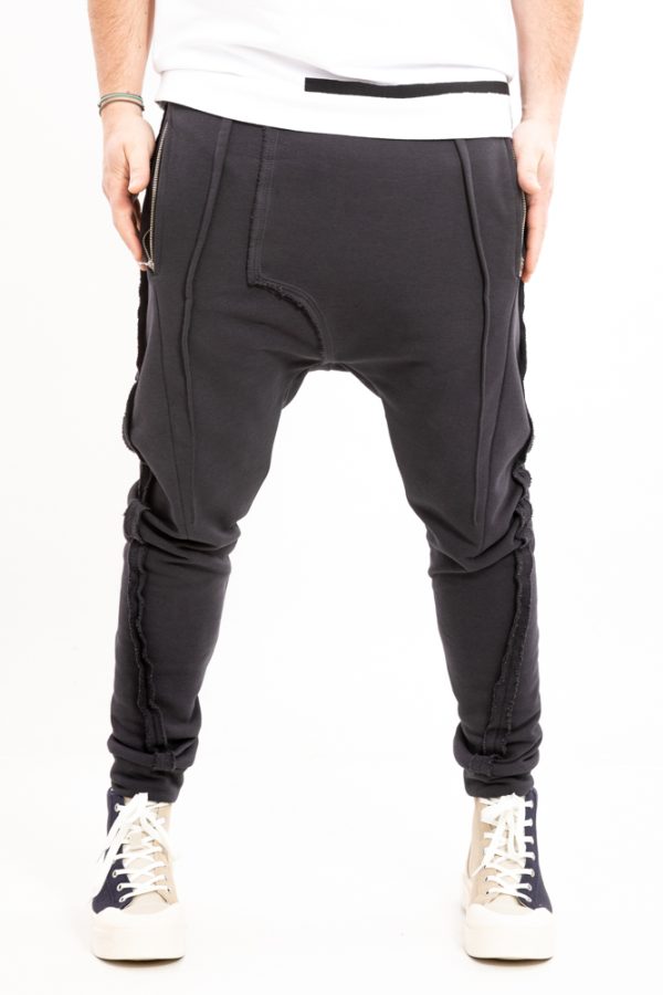 Pantaloni grey baggy cotton